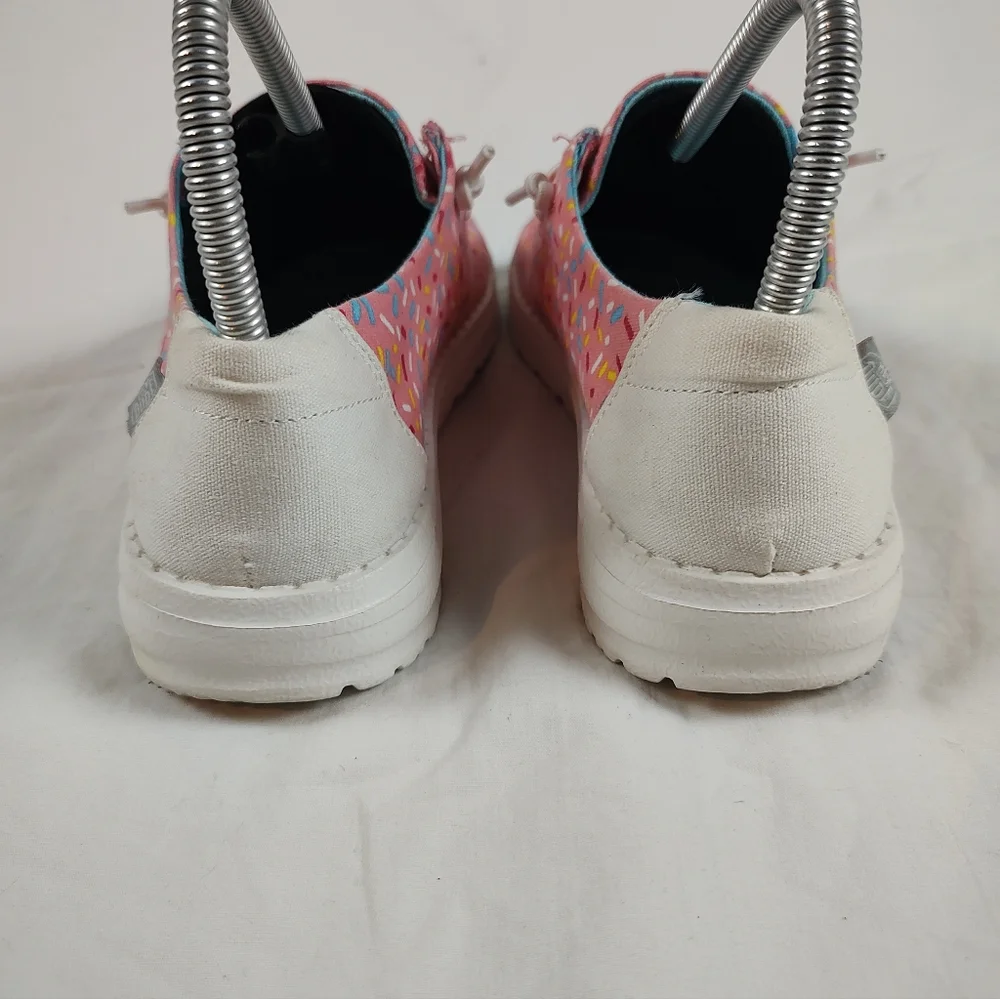 Hey Dude Wendy Youth Birthday Pink Sprinkles Slip-On Shoes Youth 5 Women's 6 - Picture 7 of 10